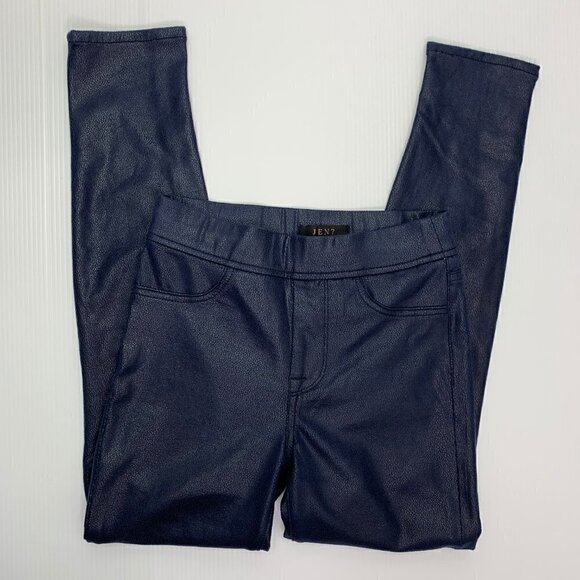 Jen7 Leggings Size 0 Blue Animal Print 7 For All Mankind Snake Texture - Picture 3 of 10